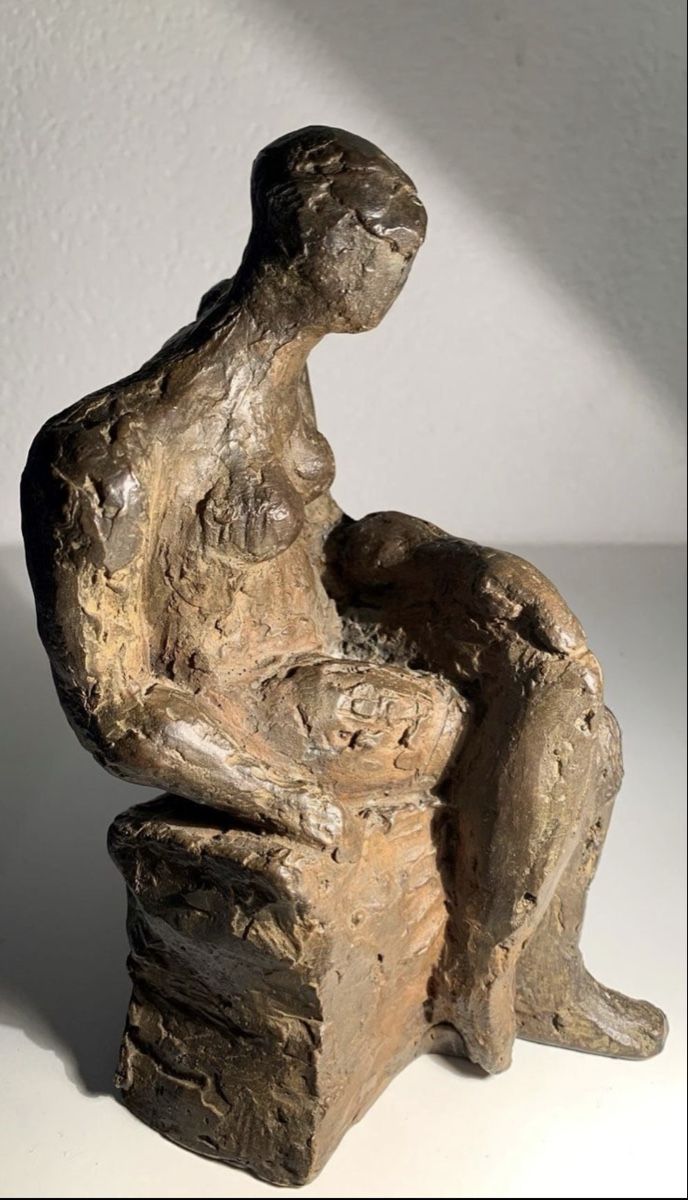Sculture & Statue: Skulptur: Sitzende Figur, Bronze, nummeriert 2/16 – Usato da Biel/Bienne venduto da Katja01112 2