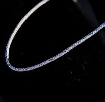 Halskette Silber - 12.00ct. tw. Sapphire - Tennis necklace