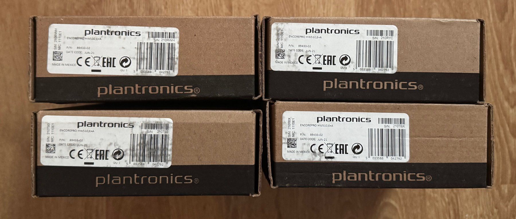 Plantronics Cuffie: Plantronics Office Headset EncorePro HW510 Set mit 4 Stück – Nuovo (secondo la descrizione) da Kaiseraugst venduto da Kinghomer 1