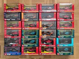 Burago Formel 1 Autos 1:43 24 Stk. Neue Sammlung