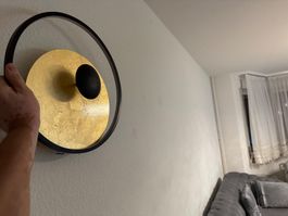 Designer Wand/Decken Lampe  Gold Lieferung gratis