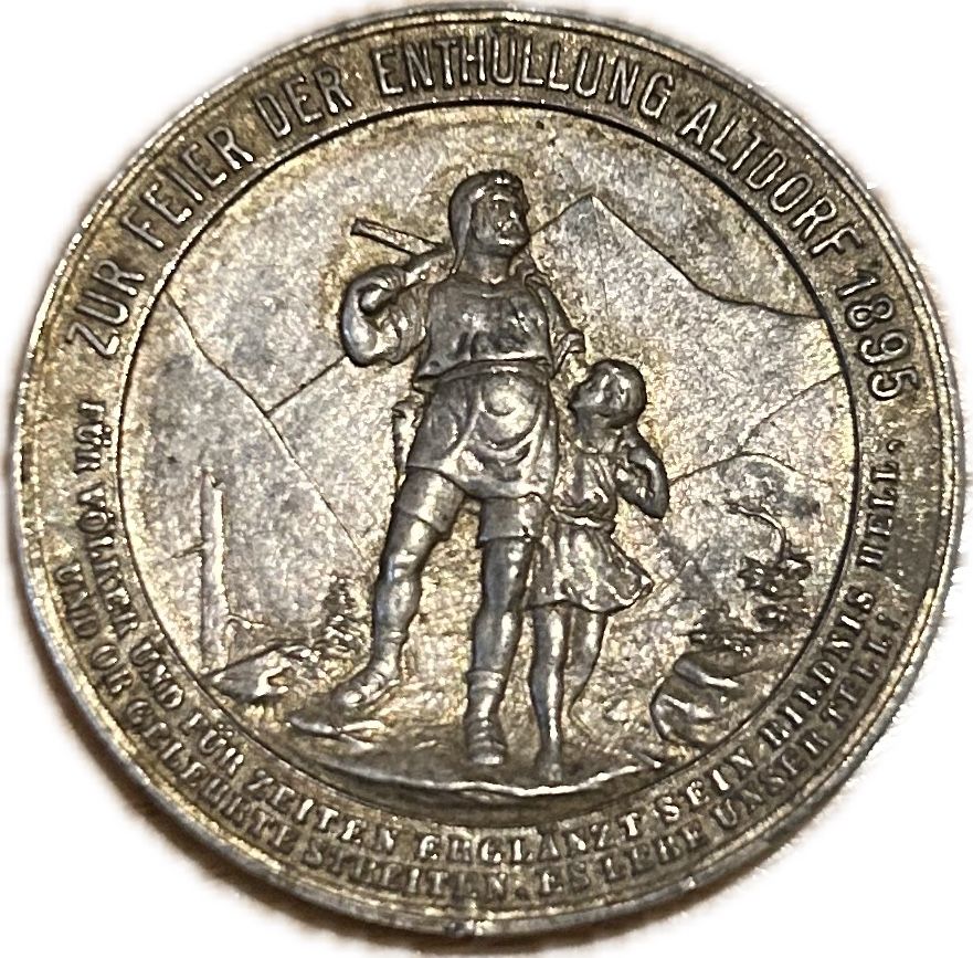 Medaillen: Altdorf 1895 – Gebraucht aus Breganzona von Milesbo 1