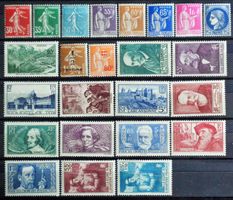 FRANCE 1937+1938: Lot de timbres neufs *