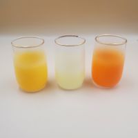 3 verres Blendo USA années 60 Givré Ombré Mid-Century Modern
