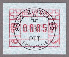 ATM 7_ET_FRÜHDATEN-VOLLSTEMPEL 11.9.84 ZÜRICH 22_KW 260.00 !