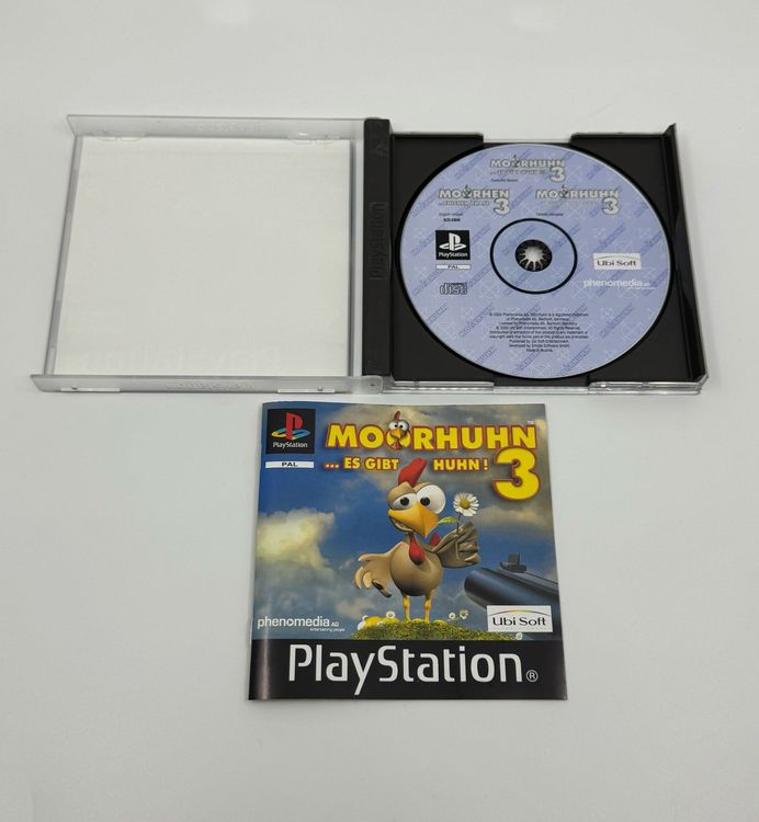 Jeu Moorhuhn 3 Pour PlayStation 1 (PS1) - Version PAL Complète Avec Boîte Et Notice - Bon état