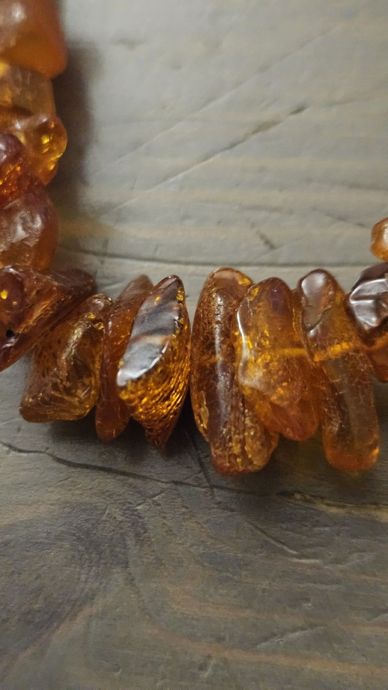 Catenine: très beau collier ambre véritable 60cm sans fermoir. – Usato da Lausanne venduto da Angelite