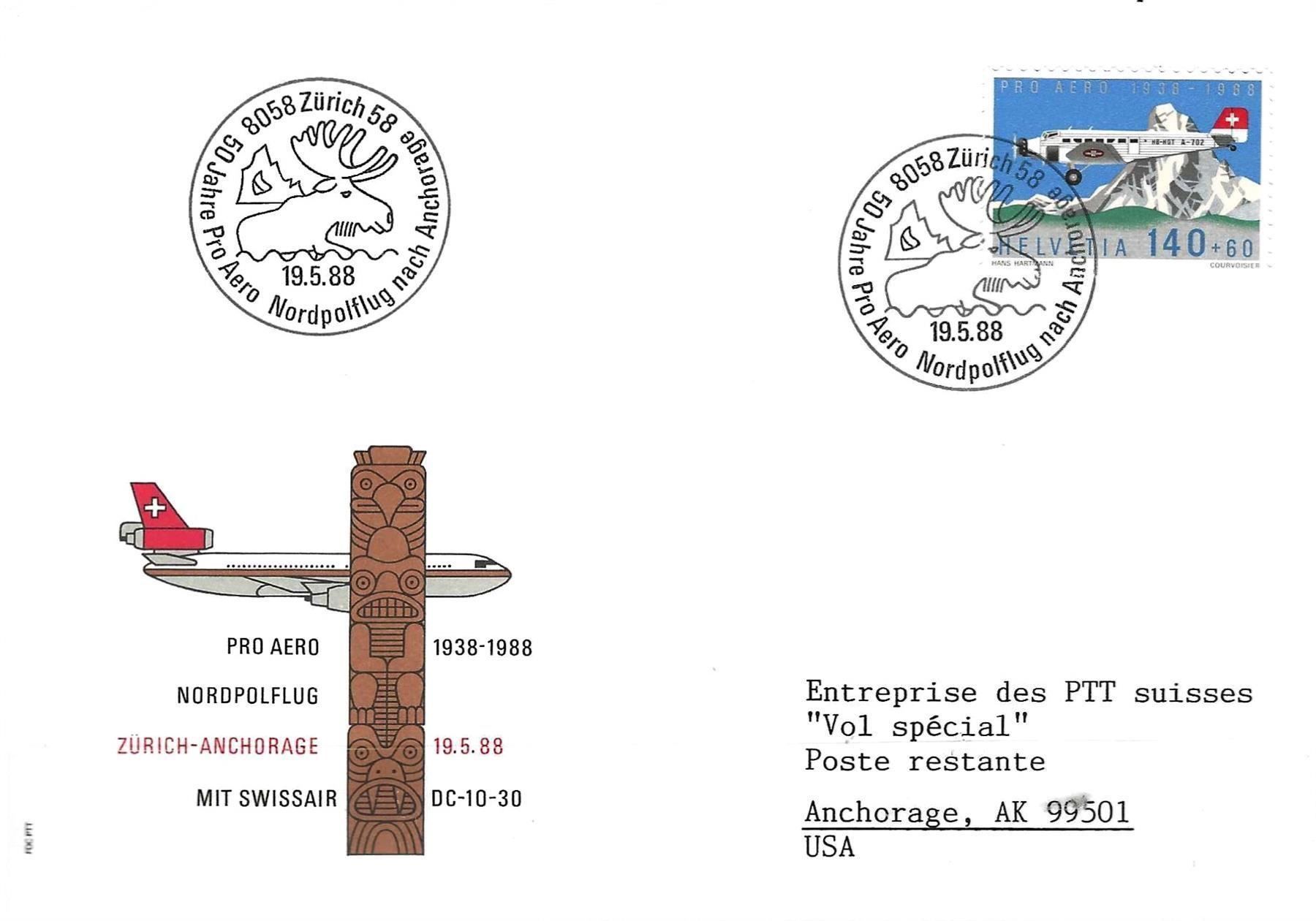 Timbri: Swissair 1988 – Usato da Koblenz venduto da Markenhimmel