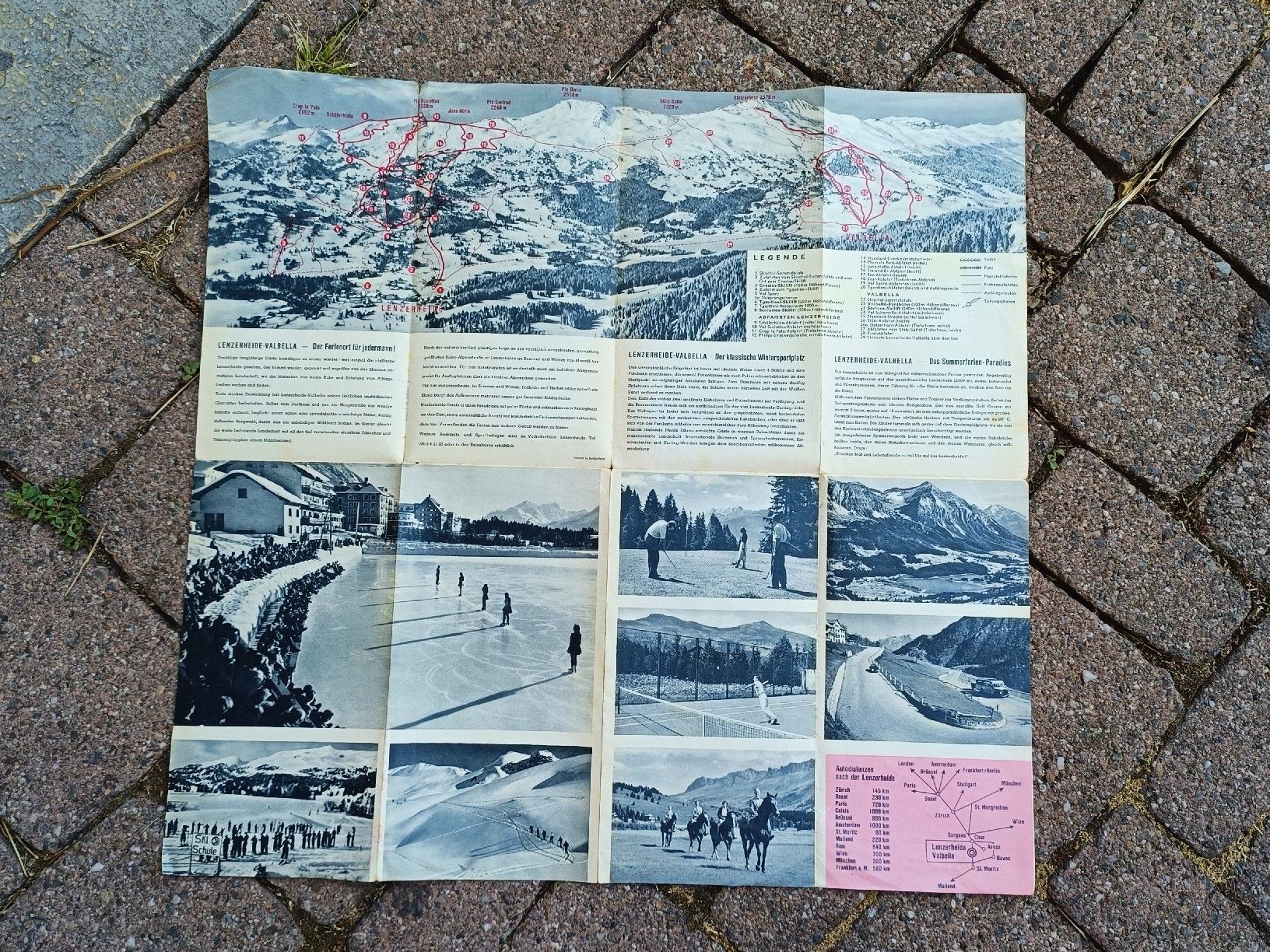 Documents: Alter Prospekt / Lenzerheide Valbella Graubünden ca. 1939 – D'occasion à Brugg AG par Ente015 2