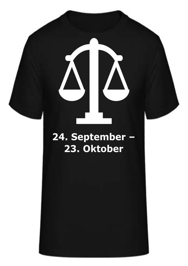 T-shirt: T-Shirt Sternzeichen Waage – Nuovo e nell'imballaggio originale da Zürich venduto da HarlacherIT