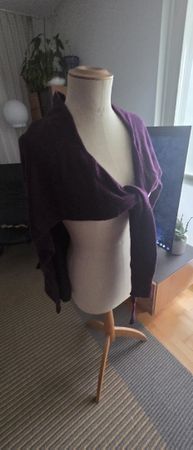 Stola 100% Kaschmir Dunkelviolett One Size Cape 