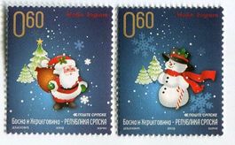 Briefmarken "Weihnachtsmann". Bosnien und Herzegowina