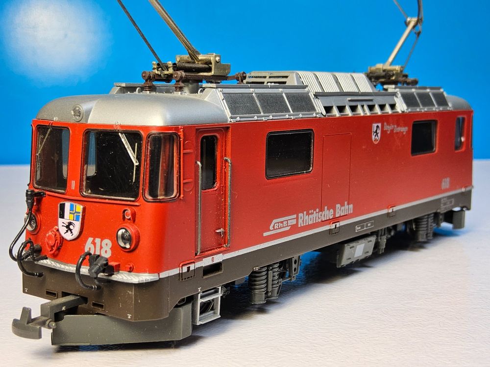 Bemo Modelleisenbahnen: BEMO 125818 Vitrinenmodell _ RhB Ge 4/4 II _ 618 _ Bergün – Gebraucht aus Uerikon von Airport68 1