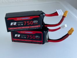2x OMP Hobby Akku 3s 11.1v 750mAh