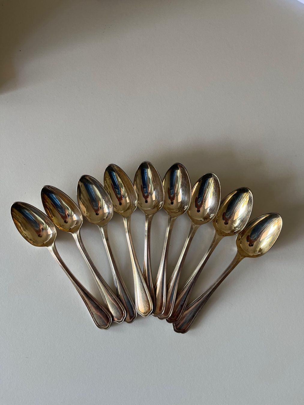 Christofle Cucchiai: 9 x vintage Christofle dessert spoons – Usato da Lugano venduto da dan_5hf7