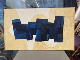 Tableau C. Martin "Composition bleue" 1996, unique!🎨🖼️