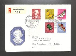 1957 FDC Pro Juventute Ersttagsbrief als Einschreiben