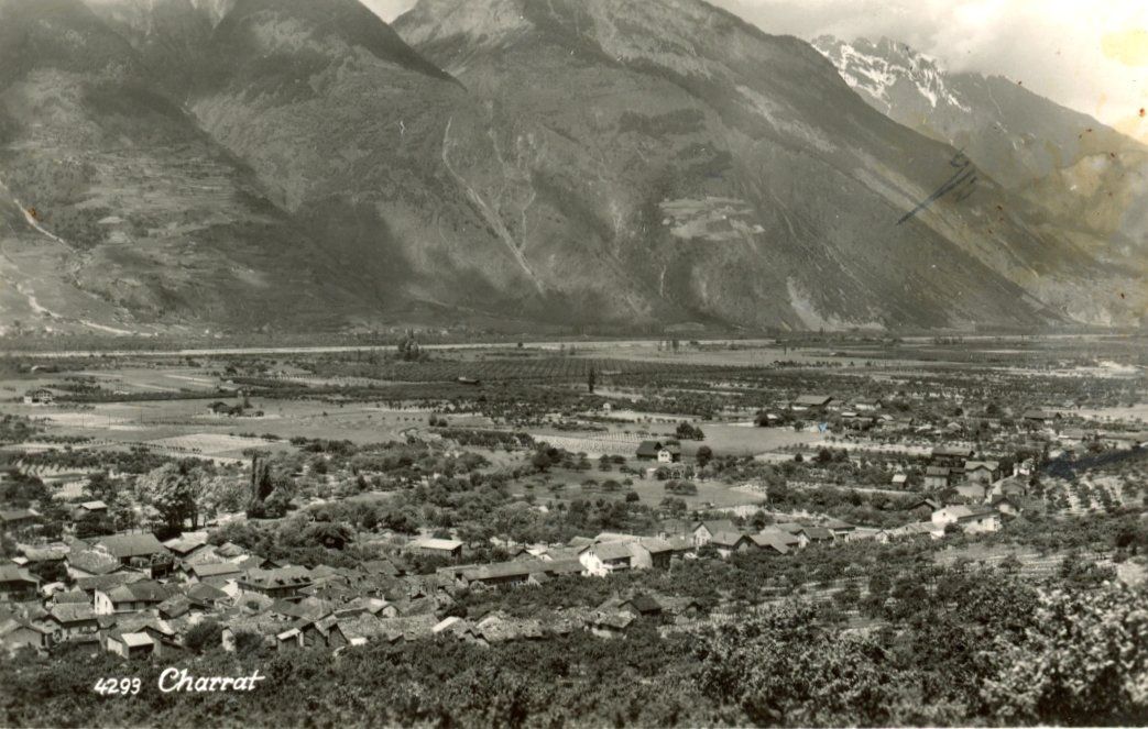 Ansichtskarten: Charrat   VS       en 1953 – Gebraucht aus Brig von Valcards54