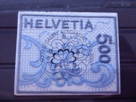 Stickereimarke mit Vollstempel