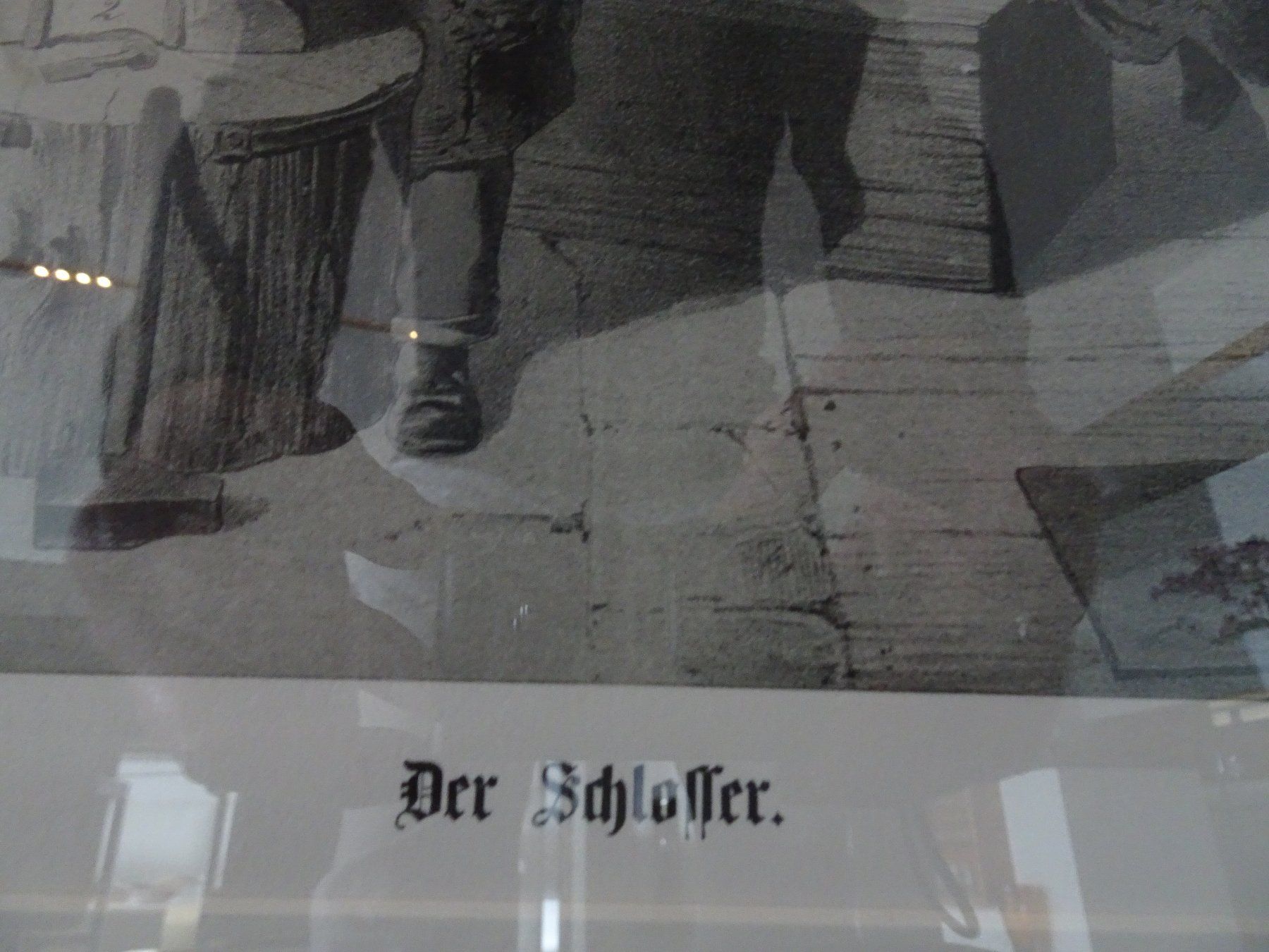 Grafiken & Lithographien: Der Schlosser   -   alte Lithographie gerahmt – Gebraucht aus Vitznau von Mina60 4