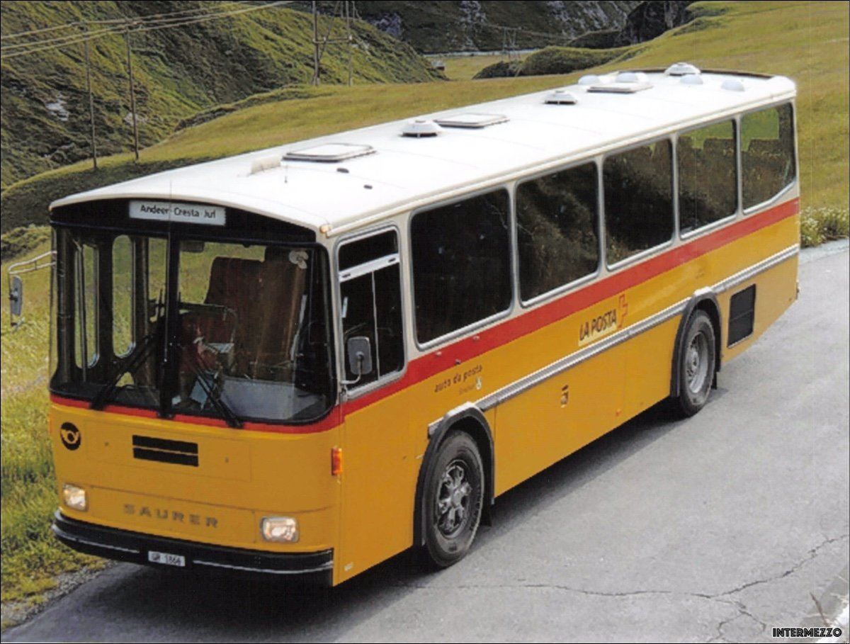 Cartoline postali: Postauto // Saurer Andeer - Juf // PTT – Usato da Basel venduto da intermezzo12