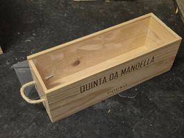 Weinkiste leer mit Plexiglasdeckel 38x12.8x12.8 cm