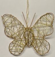 Schmetterling aus Draht gold 10cm