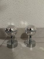 2er Set Wandlampen Chrom Design Kugellampen Top Zustand! (58