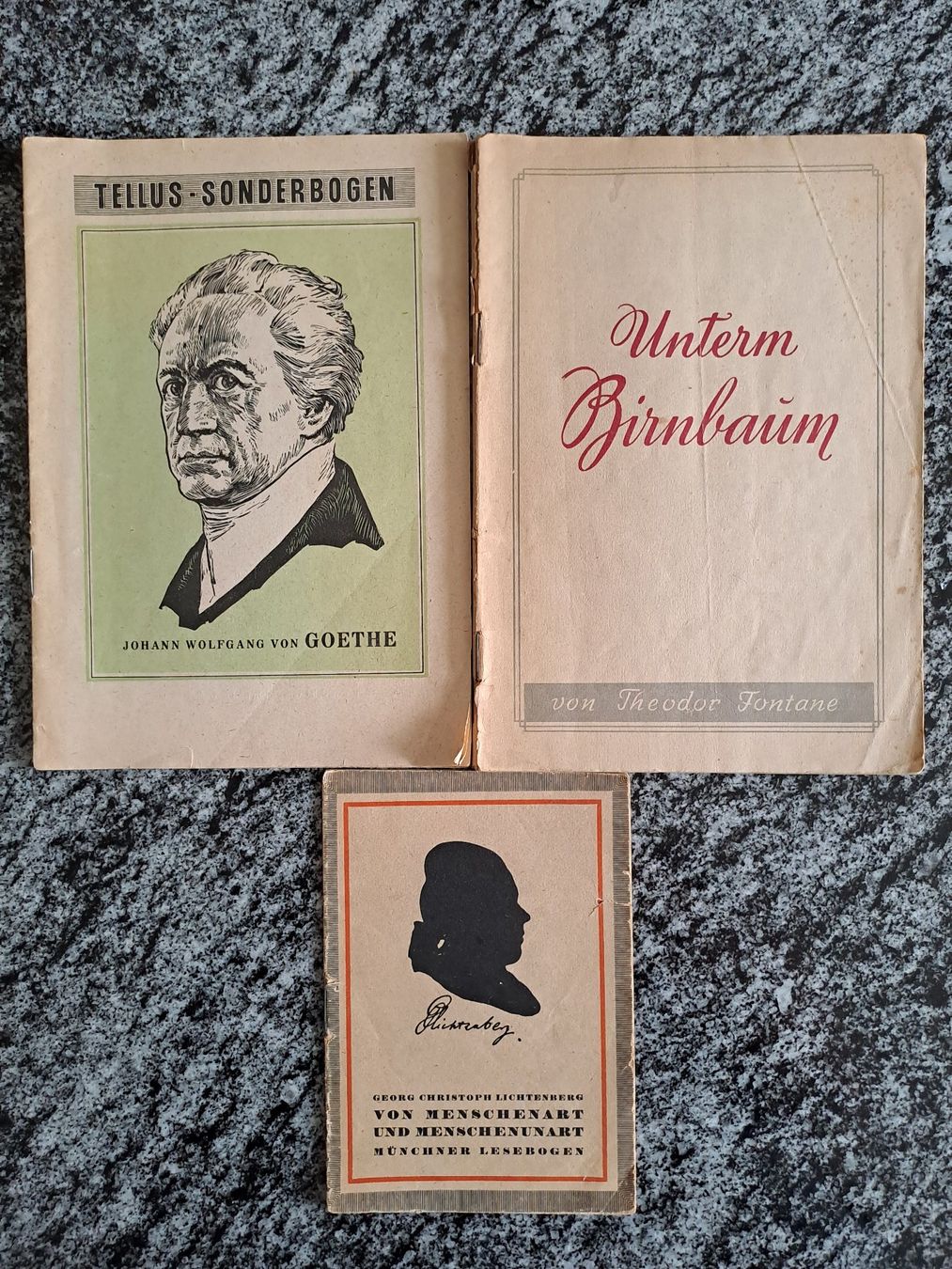 Libri: Alte Heftchen Goethe, Fontane, Lichtenberg – Usato da Meierskappel venduto da BruceCruise
