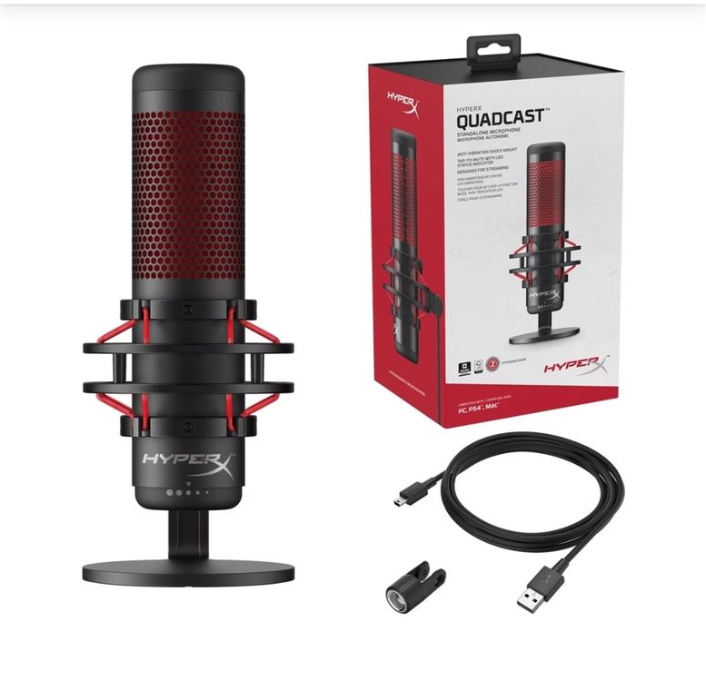 Hyperx Microfoni: HyperX Quadcast Mikrofon - mit Microphonestand – Usato da Geroldswil venduto da FromOsakawithLove