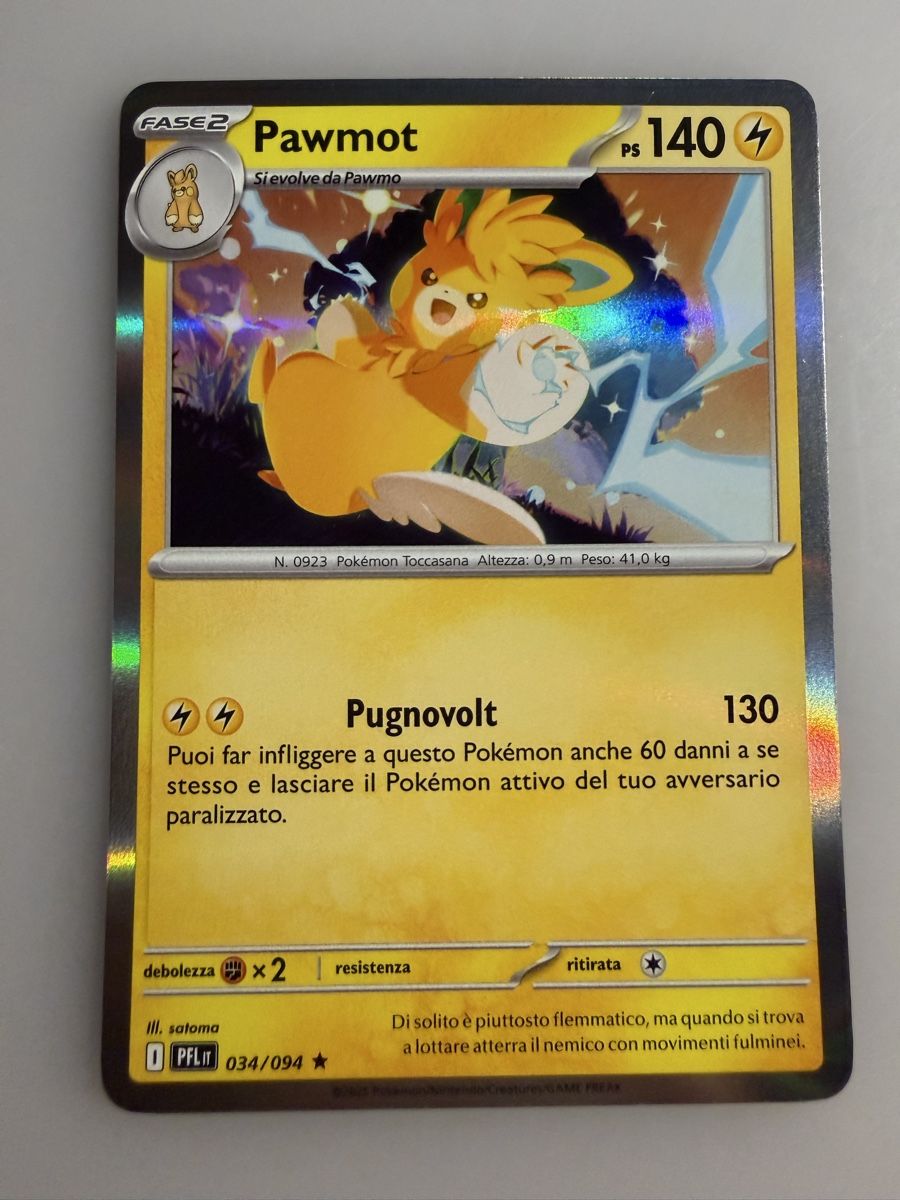 Pokémon Carte collezionabili: Pawmot (PFL034) – Nuovo (secondo la descrizione) da Vevey venduto da Matx