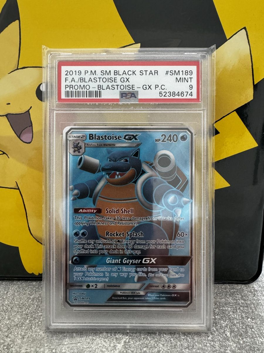 Pokémon Carte collezionabili: BLASTOISE GX - 2019 PROMO SM189 - PSA 9/10 – Nuovo e nell'imballaggio originale da Frick venduto da Son-Goku.CH