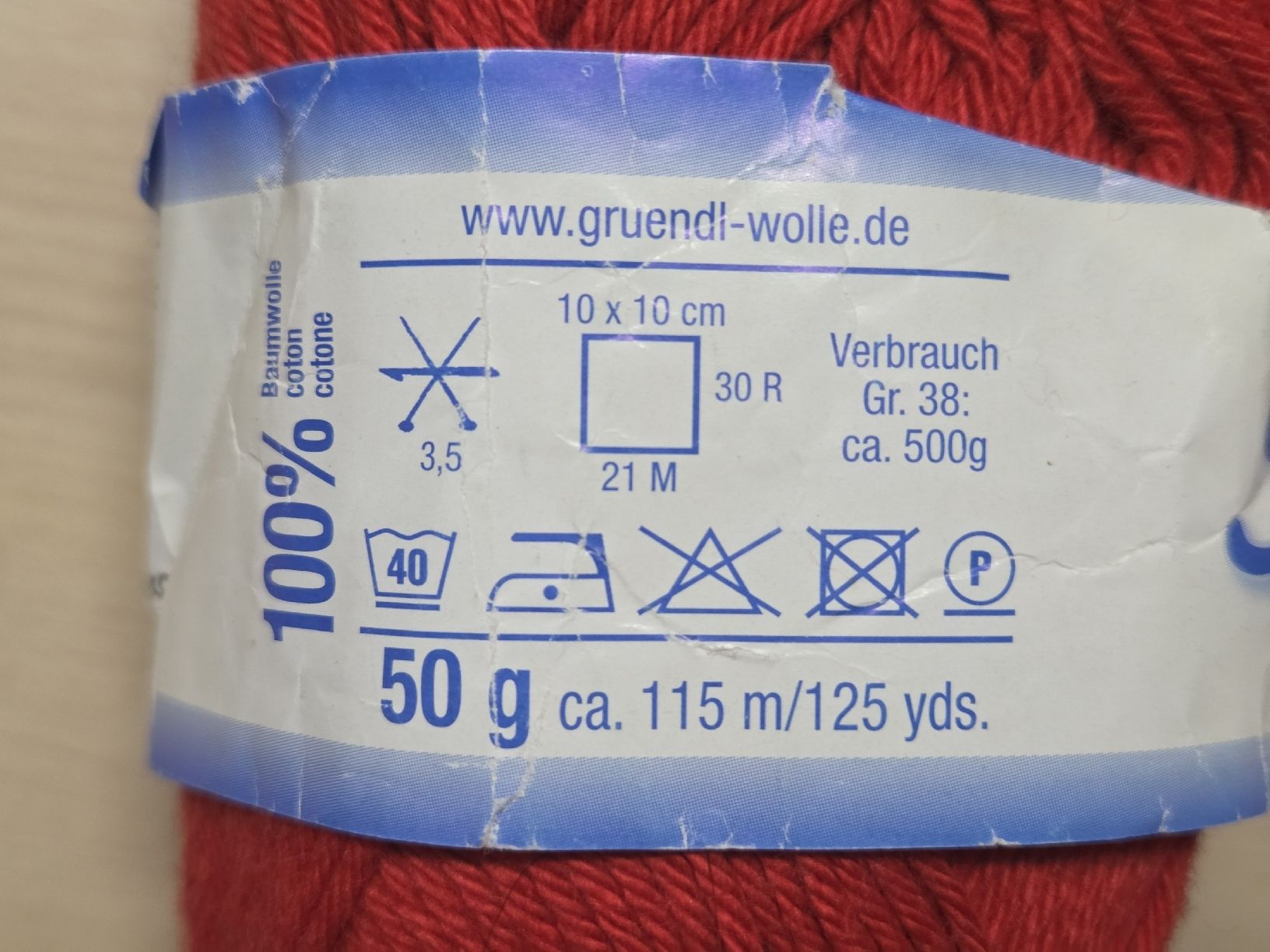 Wolle: Wollgarn rot   Baumwolle – Neu (gemäss Beschreibung) aus Subingen von DENDLE20 1