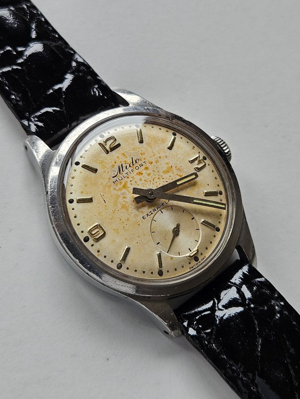 Mido Orologi: 372 Mido Multifort Extraflat Tigerpatina – Usato da Berikon venduto da mmm21 1