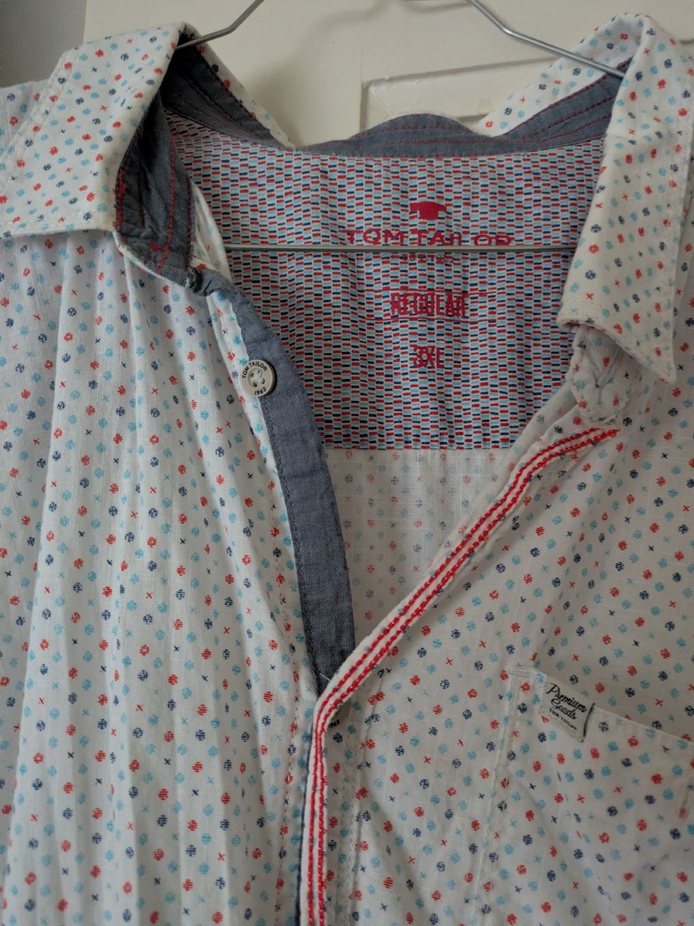 Tom Tailor Camicie: Tom Tailor Hemd kurzarm weiss mit Muster Grösse 3XL – Usato da Bern venduto da san_8jz9 1
