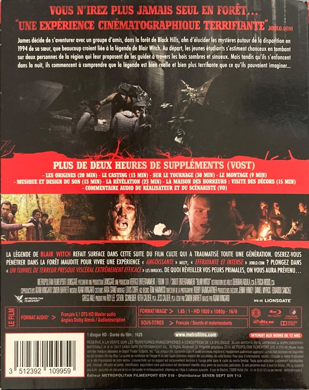Tous les DVDs: BLAIR WITCH – D'occasion à Poliez-Pittet par Newtown-Records 1