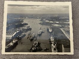 Altes Foto Rotterdamer Hafen, Schiffe, , Luftaufn