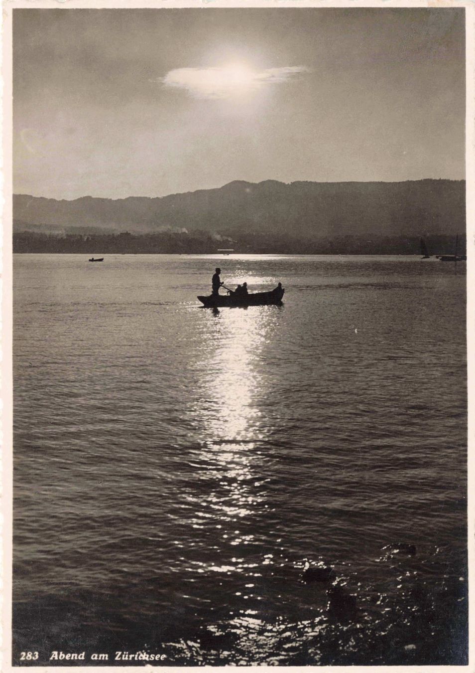 Cartoline postali: Abend am Zürichsee G – Usato da Biasca venduto da Blenio71