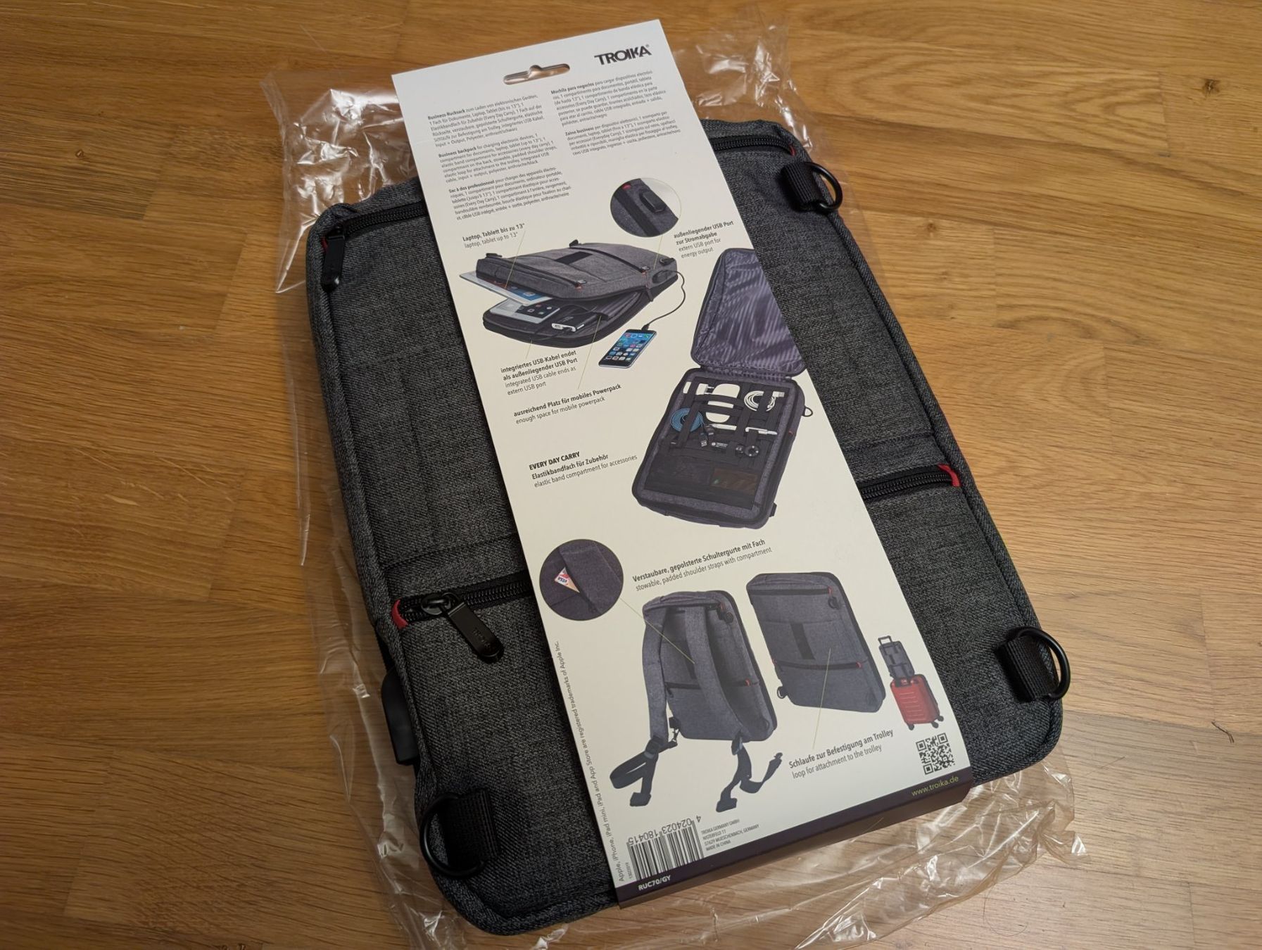 Zaini: Business backpack TROIKA SAFTSACK RUC70/GY – Nuovo e nell'imballaggio originale da Meyrin venduto da pc1parts 2