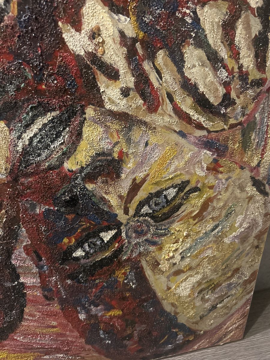 Dipinti: Gerber Gemälde "Bewegungs-Wahn" 83/87, Originalzustand – Usato da Glarus venduto da KunstWerkEr-LS87 3