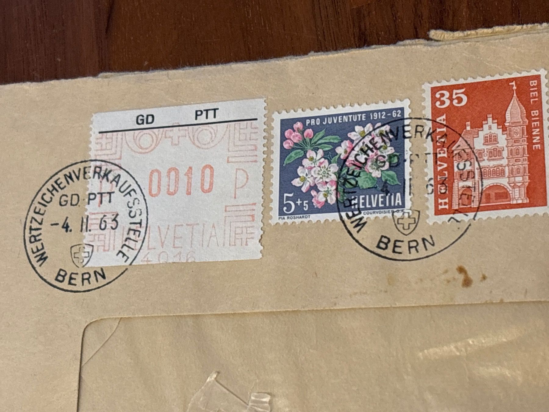 Alle Briefmarken: PTT Couvert mit Pro Juventute Marken 1963 – Gebraucht aus Zürich von engebrunau 2