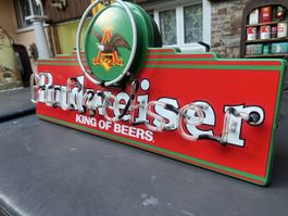 Budweiser Neon-Schild King of Beers. Rarität Sammlerstück 
