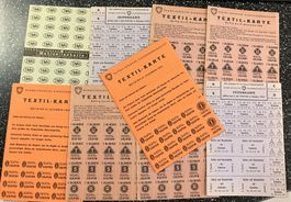 Schweiz: Coupons für Lebensmittel, Textil, Seife .. 2. WK