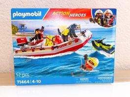 Playmobil 71464 Action Heroes Gommone dei pompieri e acquasc