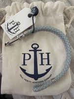 Paul Hewitt Armband Anker Leder Grau Grösse M Neu