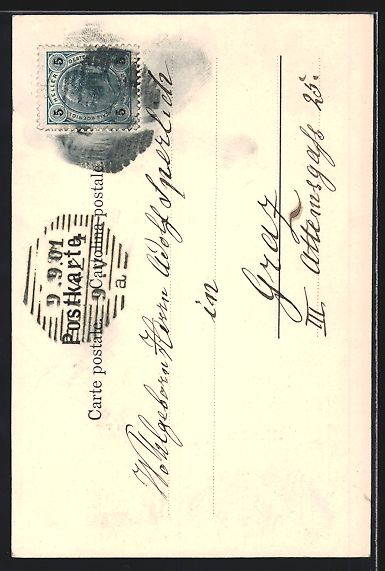 Ansichtskarten: AK Moudon, Rue du Temple, 1901 – Gebraucht aus Berlin von bartko-reher 1