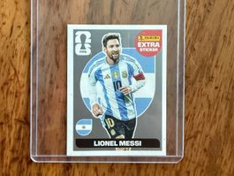 Lionel Messi Extra Sticker Silber Panini