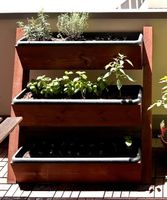 Balcony garden planter - tiered, wooden