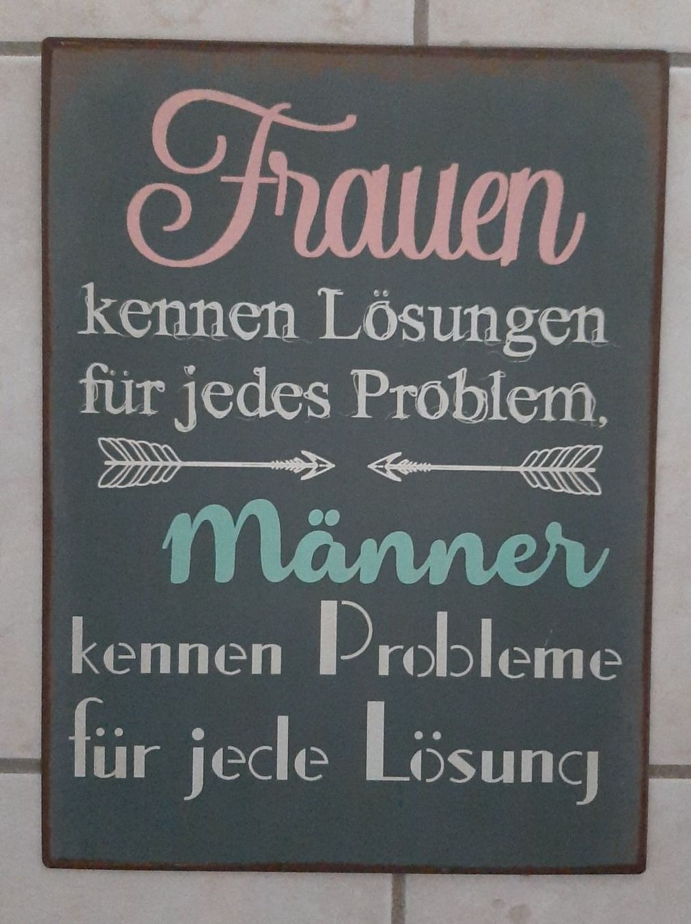 Schilder: FRAUEN UND MÄNNER   Blechschild 36x26 cm – Neu (gemäss Beschreibung) aus Buchs AG von Cuescu