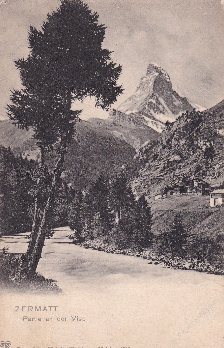 Ansichtskarten: Zermatt Partie an der Visp – Gebraucht aus Cormoret von Pascalll2001